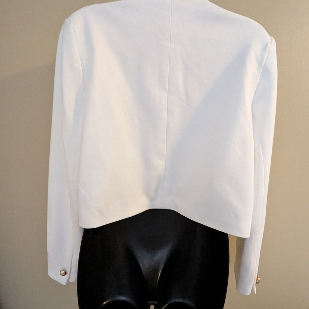 Rachel Zoe White Blazer with Gold Buttons - Picture 3 of 6